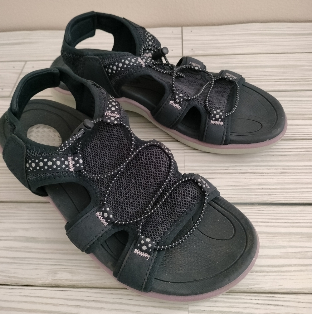 Black and Gray Sport Sandals Women's Size 7.5 Tortuga Dr. Scholls